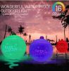 24 Inch Light up with 16 RGB colors PVC Inflatable Christmas  Ball  Electric Air Pump,  Large Weight Stand Firmly Yard, Outdoor Decorated Ball with Re