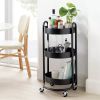 3 Tier Round Metal Utility Cart