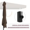 Outsunny 10' Cantilever Patio Umbrella, Square Offset Umbrella with Tilt, Crank, Cross Base, Aluminum Pole and Air Vent, Hanging Umbrella for Garden,