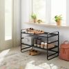 2 Tier Shoe Rack Metal Mesh