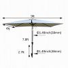 6 x 9ft Patio Umbrella Outdoor Waterproof Umbrella with Crank and Push Button Tilt without flap for Garden Backyard Pool Swimming Pool Market